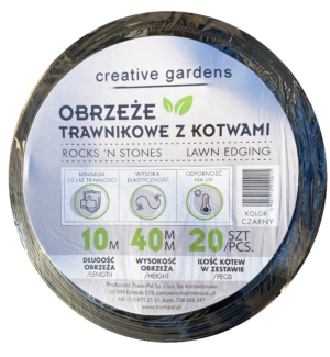 Obrzeże trawnikowe z kotwami