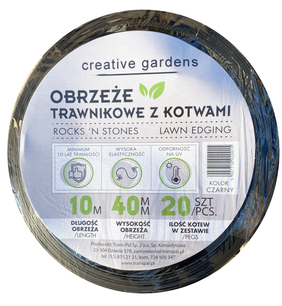 Obrzeże trawnikowe z kotwami